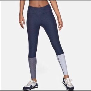 Outdoor voices navy and grey leggings
